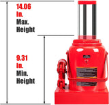 BIG RED 50 Ton Low Profile Hydraulic Bottle Jack – Welded Construction for Automotive & Heavy Lifting image 3