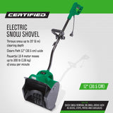 Certified 10-Amp Corded Electric Snow Shovel, 12-in image 4