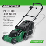 Certified 12A 2-in-1 Electric Lawn Mower, 17-in Deck image 5