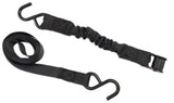 Certified Bungee Cam-Buckle Tie-Down, 600-lb Break Strength, Black, 8-ft, 2-pk image 2