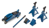 Certified Garage Combo Kit, Jack and Axle Stands with Wheel Chocks, 2-Tonnes, 5-pc