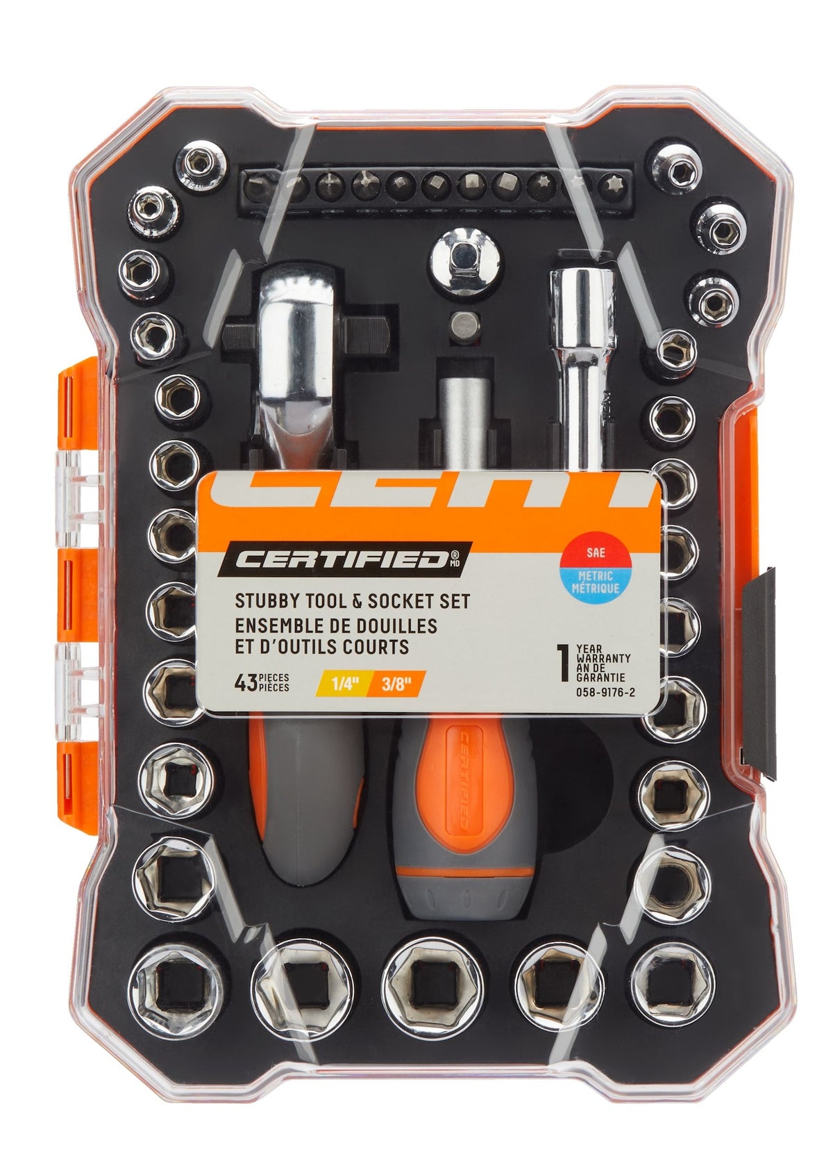 Certified Home Repair Tool & Socket Set, 43-pc