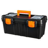 Certified Portable Plastic Tool Box with Removable Tray, 17-in