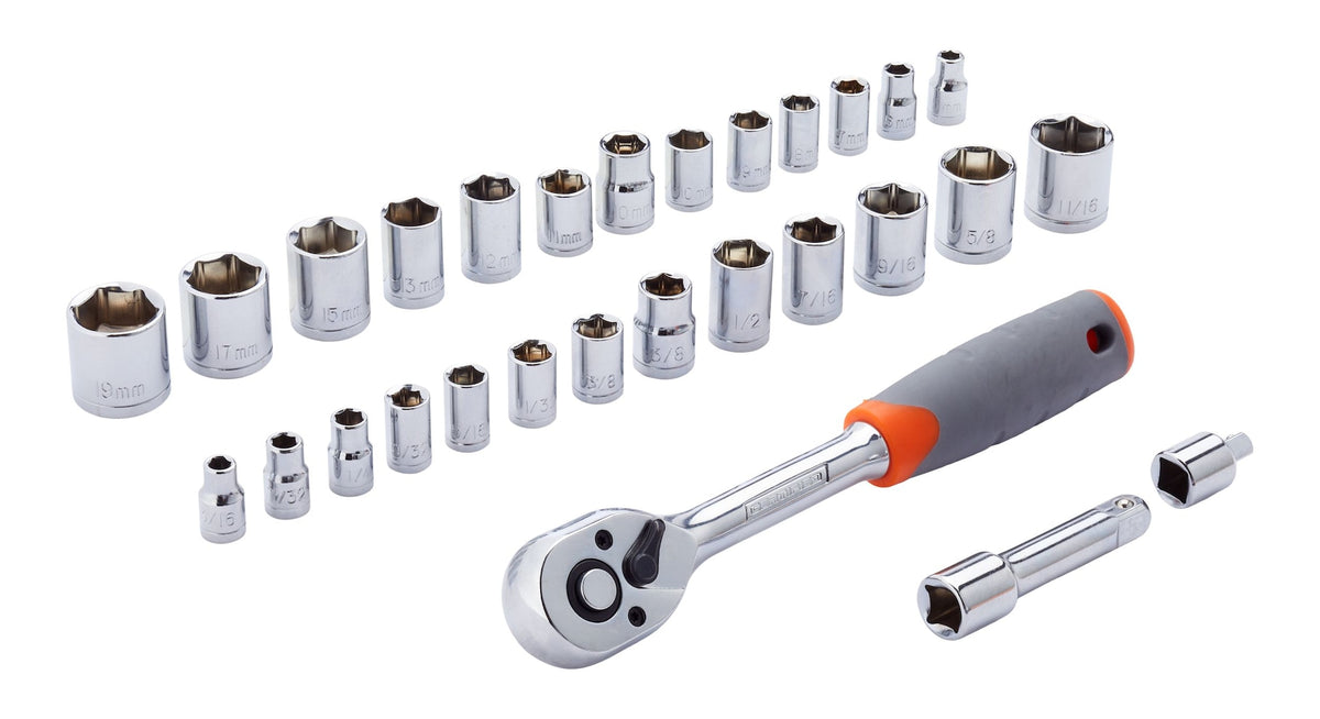 Certified Socket and Ratchet Set, 29-pc