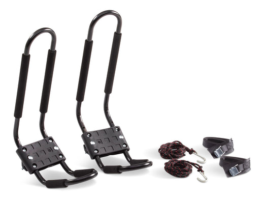 Certified Universal J-Rack Rooftop Mount Kayak Carrier, 2 Kayak Storage Capacity, Black