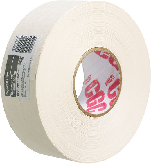 CGC Drywall Paper Joint/Wallboard Tape Pre-Creased, Superior Bond, White, 2-1/16-in x 250-ft