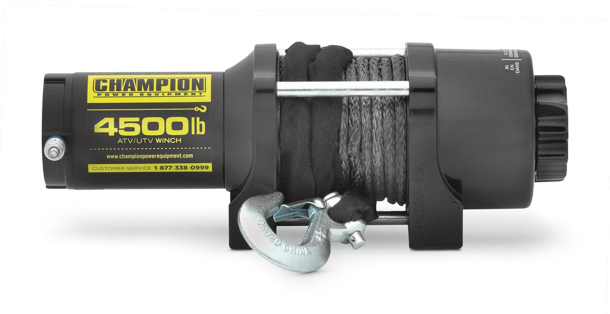 Champion Power Equipment 14051 Synthetic Rope Winch Kit, 4,500-lb