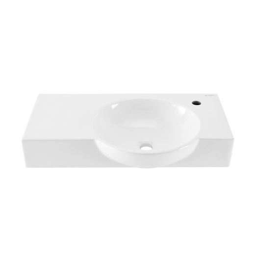 Chateau Right Side Faucet Wall-Mount Bathroom Sink, 30-in