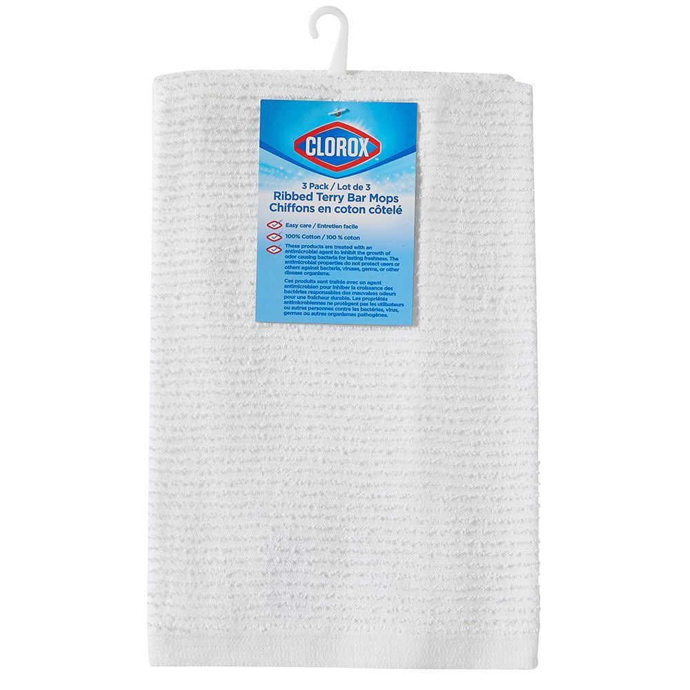 Clorox Ribbed Terry Bar Mop Kitchen Set, 16-in x19-in, 3-pk