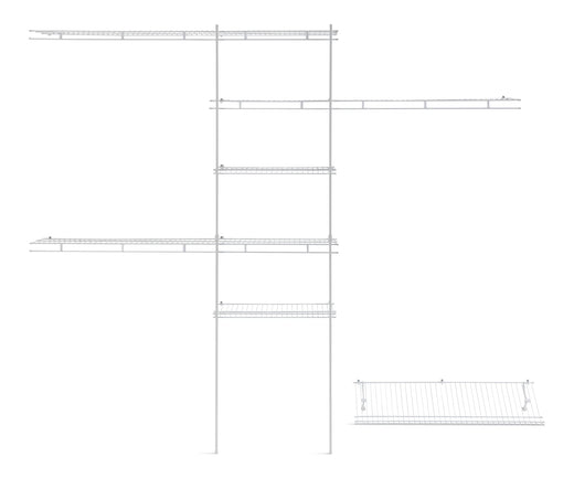 ClosetMaid Deluxe Shelf & Rod Closet Organizer System Kit, 5-ft x 8-ft