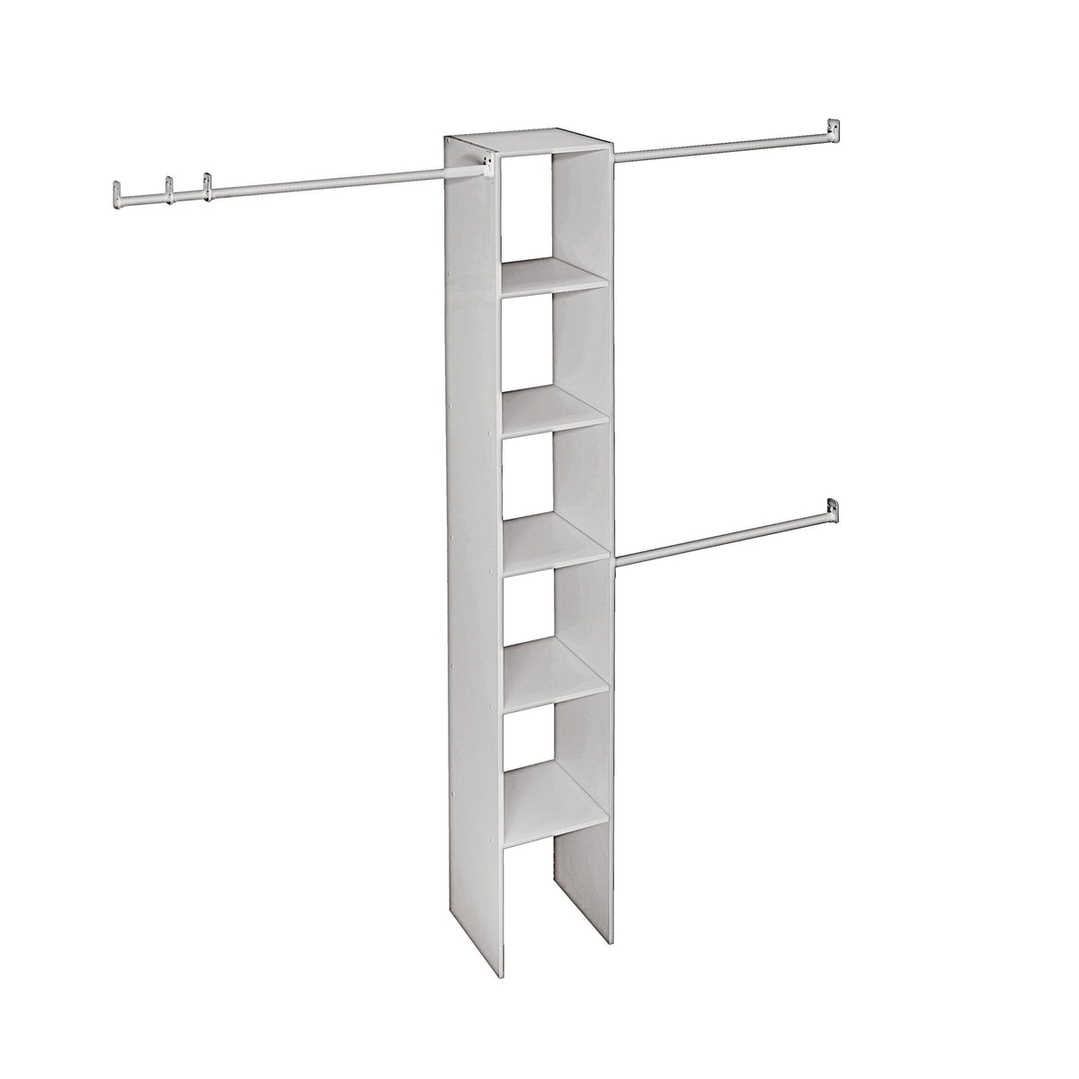 ClosetMaid Expandable Closet Organizer Kit with 3-Closet Rod, White, 12-in