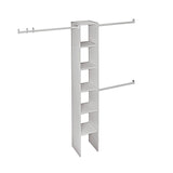 ClosetMaid Expandable Closet Organizer Kit with 3-Closet Rod, White, 12-in