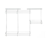 ClosetMaid Wire Shelf Track Closet Organizer Kit, White, 4 x 6-ft