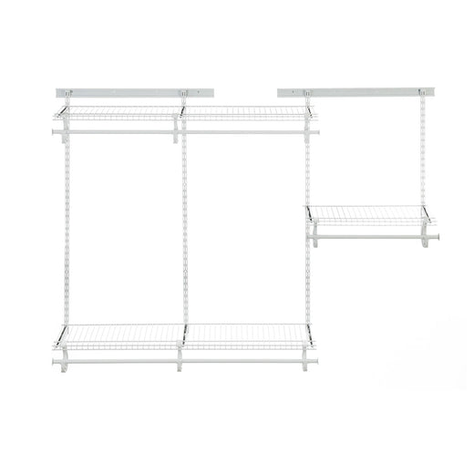 ClosetMaid Wire Shelf Track Closet Organizer Kit, White, 4 x 6-ft