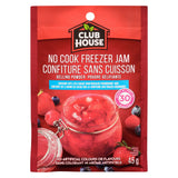 Club House No Cook Strawberry Freezer Jam, Reduced Sugar Recipe, 45-g