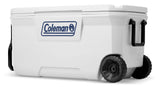 Coleman Marine Series Hard Cooler with Wheels, White, 100-QT