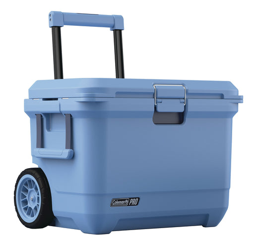 Coleman Pro Wheeled Hard Cooler, Blue, 55 QT