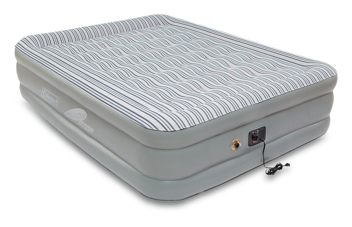 Coleman Queen SupportRest Elite Double-High Inflatable Air Mattress/Airbed with Built-In 120V Pump, Woods Outdoor Collapsible Folding Utility...