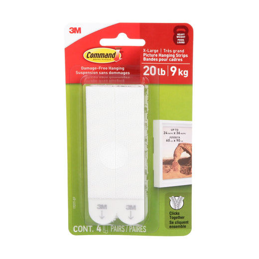 Command 20-lb White Picture Hanging Strips, Pairs, X-Large Strips
