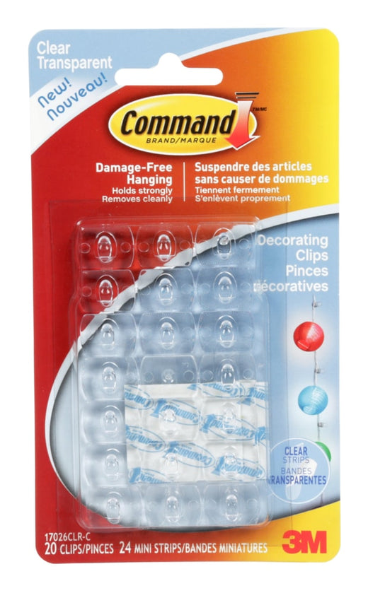 Command Clear Décor Clips and Strips, Damage Free Hanging