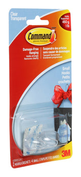 Command Clear Hook and Strips, Damage Free Hanging, 1-lb Capacity