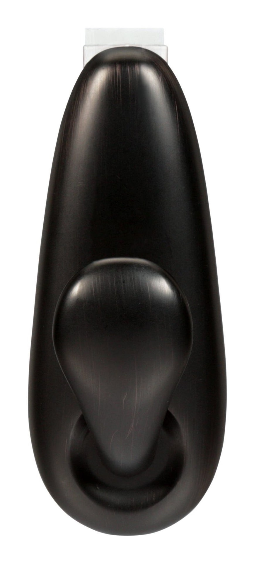 Command Large Decorative Metallic Hook with Adhesive Strips, Oil Rubbed Bronze, 5-lbs, 1 Strip per Pack
