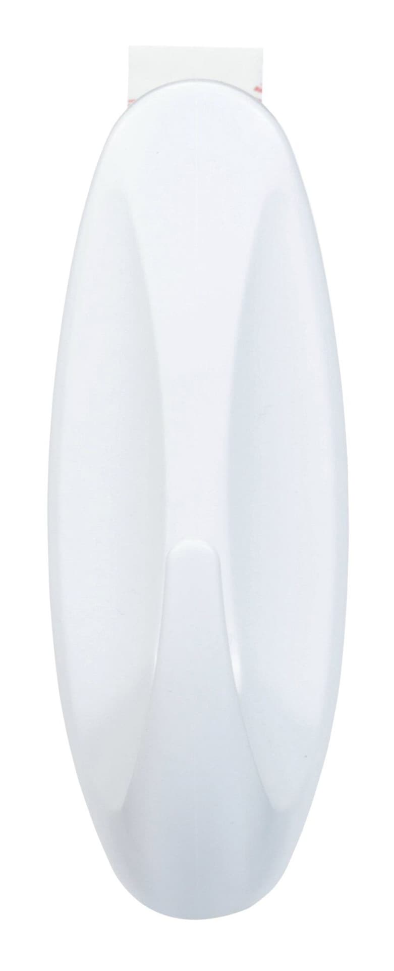 Command Large Designer Hook with Adhesive Strips, White, 5-lbs, 1 Strip per Pack