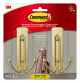 Command Large Satin Brass Hooks