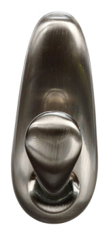 Command Medium Decorative Metal Hook with Adhesive Strips, Brushed Nickel, 3-lbs, 1 Strip per Pack