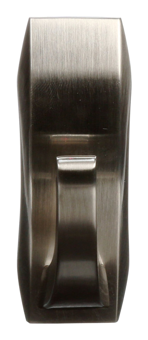Command Medium Metal Décor Hook with Adhesive Strips, Brushed Nickel, 3-lbs, 1 Strip per Pack
