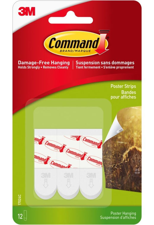 Command Removable Hook with Adhesive Strips, Damage Free Hanging, Reusable, Re-Position