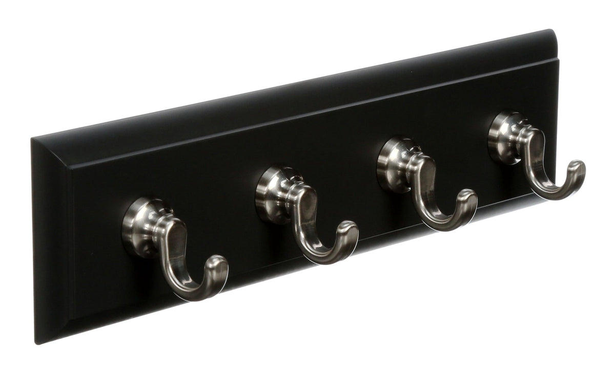 Command Slate 4-Hook Key Rail Organizer with Adhesive Strips, 2-lbs