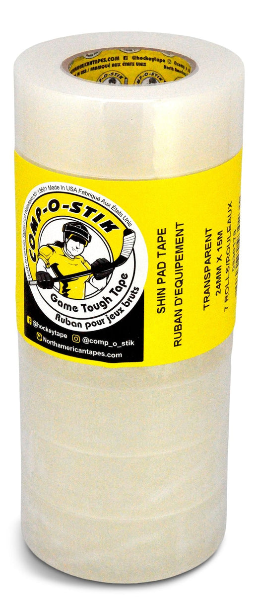 Comp-o-stik or Renfrew Water Resistant Hockey Tape, Clear, 7-pk