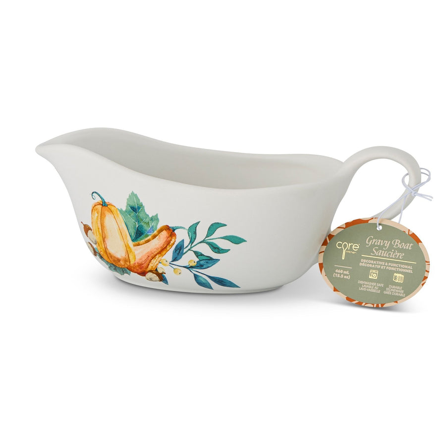 Core Home Dishwasher Safe Stoneware Harvest Gravy Boat