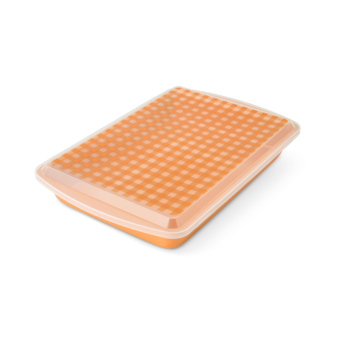 Core Kitchen Gingham Metal Pan with Lid and Cutter