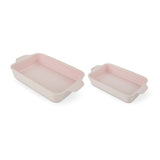Core Kitchen Nested Bead Rectangular Bake Dish Set, Pink, 2-pc