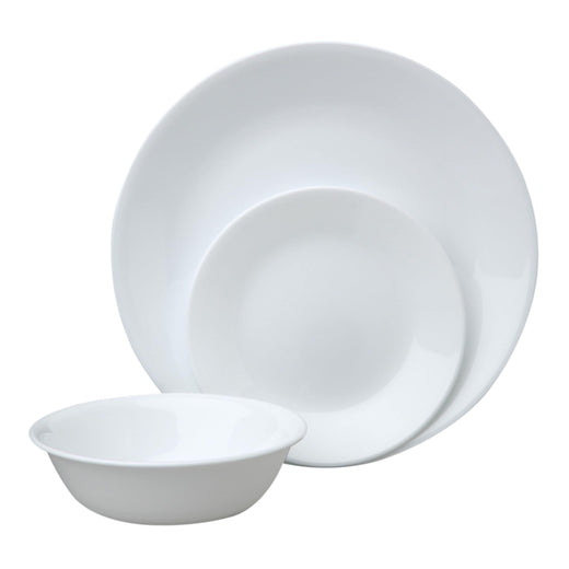 Corelle Winter Frost Glass Dinnerware Set, Serves 6, 18-pc, White