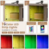 Costway Fireplace TV Stand with Led Lights and 18" image 7