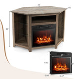Costway Fireplace TV Stand with Led Lights and 18" image 8