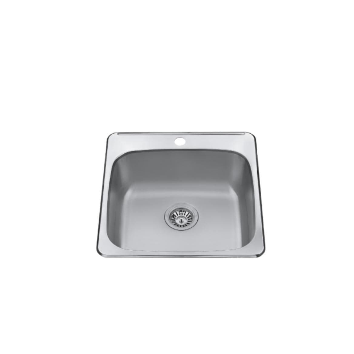 CraftX 20x20x8-in Brushed Satin Stainless Steel Drop-in Sink