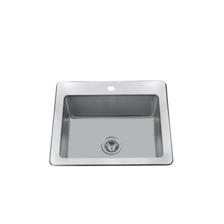 CraftX 25-in Brushed Satin Stainless Steel Drop-in Sink