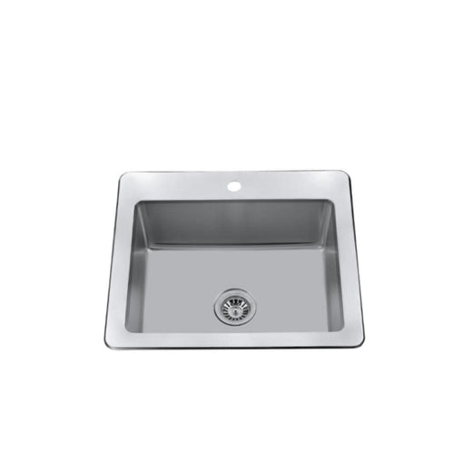 CraftX 25-in Brushed Satin Stainless Steel Drop-in Sink