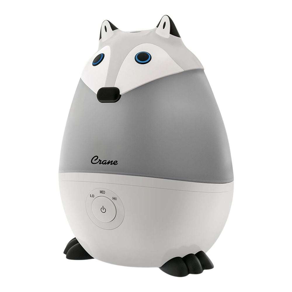 Crane Pediatric Cool Mist Humidifier with Vapor Tray and Diffuser, Raccoon