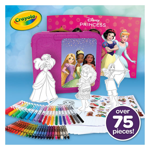 Crayola Disney Princess Art Case, Arts & Crafts Kit for Kids, 79-pc, Ages 5+