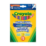 Crayola Ultra-Clean Washable Fine Tip Markers for Drawing/Colouring, Multi-Colour, 12-pk, Ages 3+ image 2