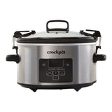 Crock-Pot Digital Programmable Slow Cooker with Locking Lid, Feeds 4 People & More, Stainless Steel, 4-qt