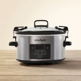 Crock-Pot Digital Programmable Slow Cooker with Locking Lid, Feeds 4 People & More, Stainless Steel, 4-qt image 3