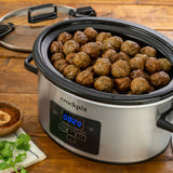 Crock-Pot Digital Programmable Slow Cooker with Locking Lid, Feeds 4 People & More, Stainless Steel, 4-qt image 4