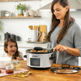 Crock-Pot Digital Programmable Slow Cooker with Locking Lid, Feeds 4 People & More, Stainless Steel, 4-qt image 5