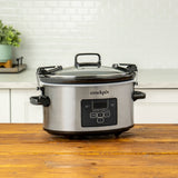 Crock-Pot Digital Programmable Slow Cooker with Locking Lid, Feeds 4 People & More, Stainless Steel, 4-qt image 6